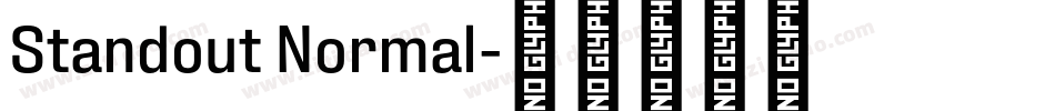 Standout Normal字体转换
